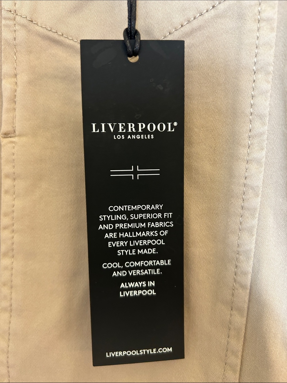 Liverpool Women's Tan Button-Front Jacket - Picture 5 of 9